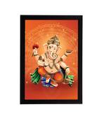 eCraftIndia Lord Ganesha Satin Matt Texture UV Art Painting