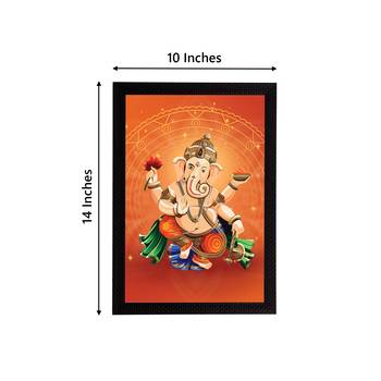 eCraftIndia Lord Ganesha Satin Matt Texture UV Art Painting 4