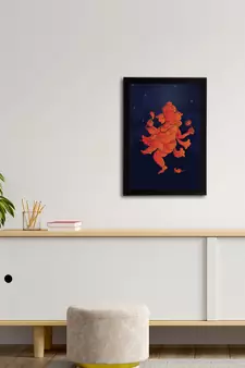 eCraftIndia Lord Ganesha Satin Matt Texture UV Art Painting