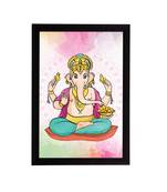 eCraftIndia Lord Ganesha Satin Matt Texture UV Art Painting