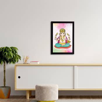 eCraftIndia Lord Ganesha Satin Matt Texture UV Art Painting 3