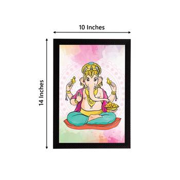 eCraftIndia Lord Ganesha Satin Matt Texture UV Art Painting 4