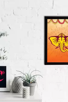 eCraftIndia Lord Ganesha Satin Matt Texture UV Art Painting