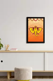 eCraftIndia Lord Ganesha Satin Matt Texture UV Art Painting