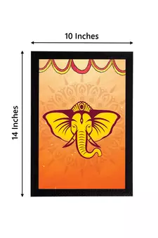 eCraftIndia Lord Ganesha Satin Matt Texture UV Art Painting