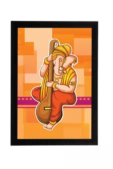 eCraftIndia Lord Ganesha Satin Matt Texture UV Art Painting