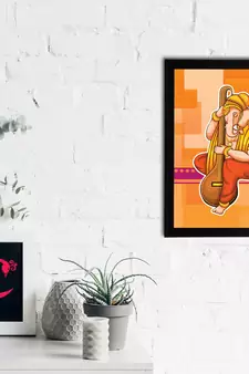 eCraftIndia Lord Ganesha Satin Matt Texture UV Art Painting