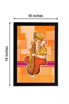 eCraftIndia Lord Ganesha Satin Matt Texture UV Art Painting
