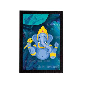 eCraftIndia Lord Ganesha Satin Matt Texture UV Art Painting 1