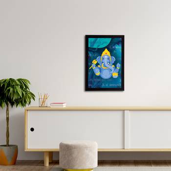 eCraftIndia Lord Ganesha Satin Matt Texture UV Art Painting 3