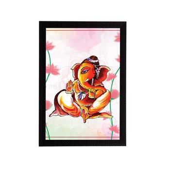 eCraftIndia Lord Ganesha Satin Matt Texture UV Art Painting 1