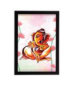 eCraftIndia Lord Ganesha Satin Matt Texture UV Art Painting