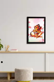 eCraftIndia Lord Ganesha Satin Matt Texture UV Art Painting