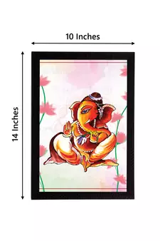 eCraftIndia Lord Ganesha Satin Matt Texture UV Art Painting