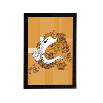 eCraftIndia Lord Ganesha Satin Matt Texture UV Art Painting 1