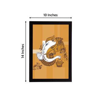eCraftIndia Lord Ganesha Satin Matt Texture UV Art Painting 4