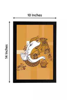 eCraftIndia Lord Ganesha Satin Matt Texture UV Art Painting