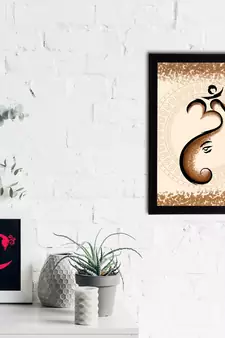eCraftIndia Lord Ganesha Satin Matt Texture UV Art Painting