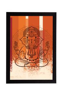 eCraftIndia Lord Ganesha Satin Matt Texture UV Art Painting