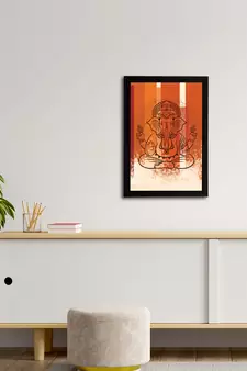 eCraftIndia Lord Ganesha Satin Matt Texture UV Art Painting