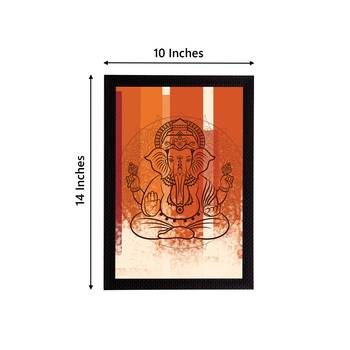 eCraftIndia Lord Ganesha Satin Matt Texture UV Art Painting 4