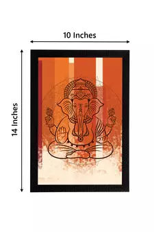 eCraftIndia Lord Ganesha Satin Matt Texture UV Art Painting