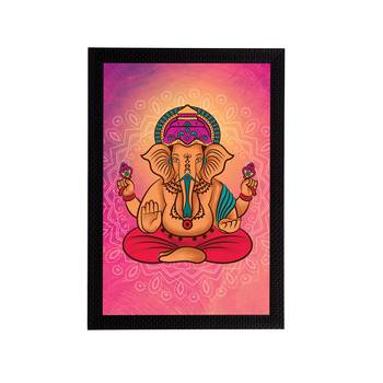 eCraftIndia Lord Ganesha Satin Matt Texture UV Art Painting 1