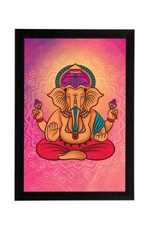 eCraftIndia Lord Ganesha Satin Matt Texture UV Art Painting