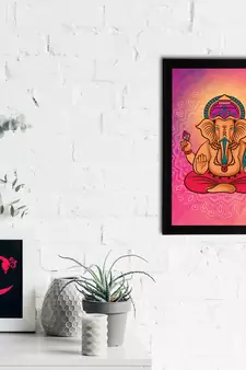 eCraftIndia Lord Ganesha Satin Matt Texture UV Art Painting