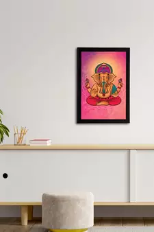 eCraftIndia Lord Ganesha Satin Matt Texture UV Art Painting
