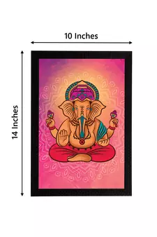 eCraftIndia Lord Ganesha Satin Matt Texture UV Art Painting