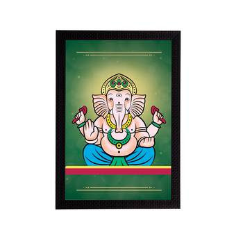 eCraftIndia Lord Ganesha Satin Matt Texture UV Art Painting 1