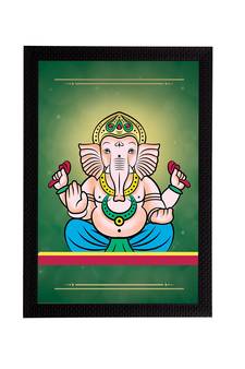 eCraftIndia Lord Ganesha Satin Matt Texture UV Art Painting