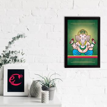 eCraftIndia Lord Ganesha Satin Matt Texture UV Art Painting 2