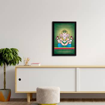eCraftIndia Lord Ganesha Satin Matt Texture UV Art Painting 3