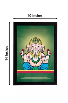 eCraftIndia Lord Ganesha Satin Matt Texture UV Art Painting
