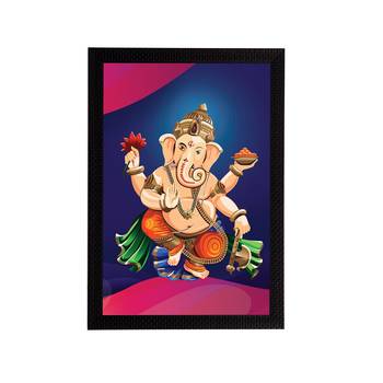 eCraftIndia Lord Ganesha Satin Matt Texture UV Art Painting 1