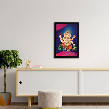eCraftIndia Lord Ganesha Satin Matt Texture UV Art Painting 3