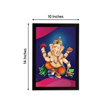 eCraftIndia Lord Ganesha Satin Matt Texture UV Art Painting 4