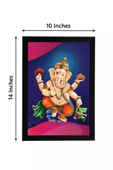 eCraftIndia Lord Ganesha Satin Matt Texture UV Art Painting