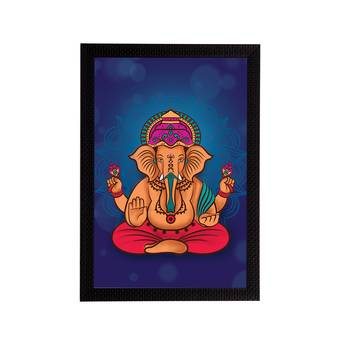 eCraftIndia Lord Ganesha Satin Matt Texture UV Art Painting 1