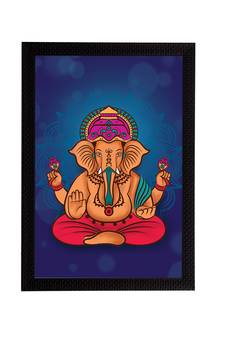 eCraftIndia Lord Ganesha Satin Matt Texture UV Art Painting