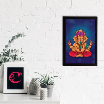 eCraftIndia Lord Ganesha Satin Matt Texture UV Art Painting 2