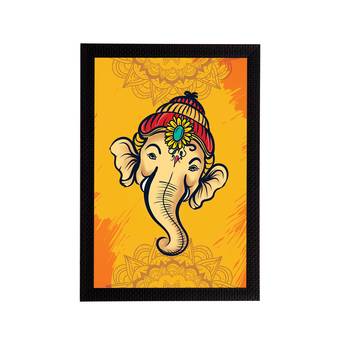eCraftIndia Lord Ganesha Satin Matt Texture UV Art Painting 1