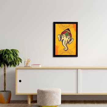 eCraftIndia Lord Ganesha Satin Matt Texture UV Art Painting 3