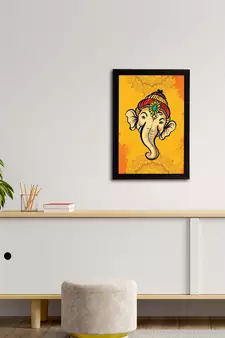eCraftIndia Lord Ganesha Satin Matt Texture UV Art Painting