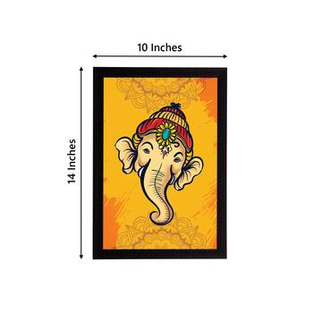 eCraftIndia Lord Ganesha Satin Matt Texture UV Art Painting 4