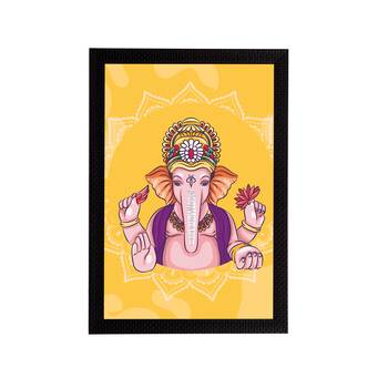 eCraftIndia Lord Ganesha Satin Matt Texture UV Art Painting 1