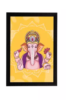 eCraftIndia Lord Ganesha Satin Matt Texture UV Art Painting