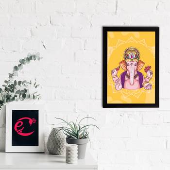 eCraftIndia Lord Ganesha Satin Matt Texture UV Art Painting 2